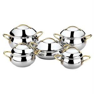 10 PCS BOWL SHAPE MODEL COOKWARE SET