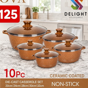 10 PC DIE-CAST CASSEROLE SET