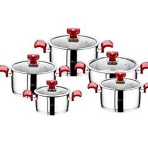 10 PCS CYLINDER MODEL COOKWARE SET